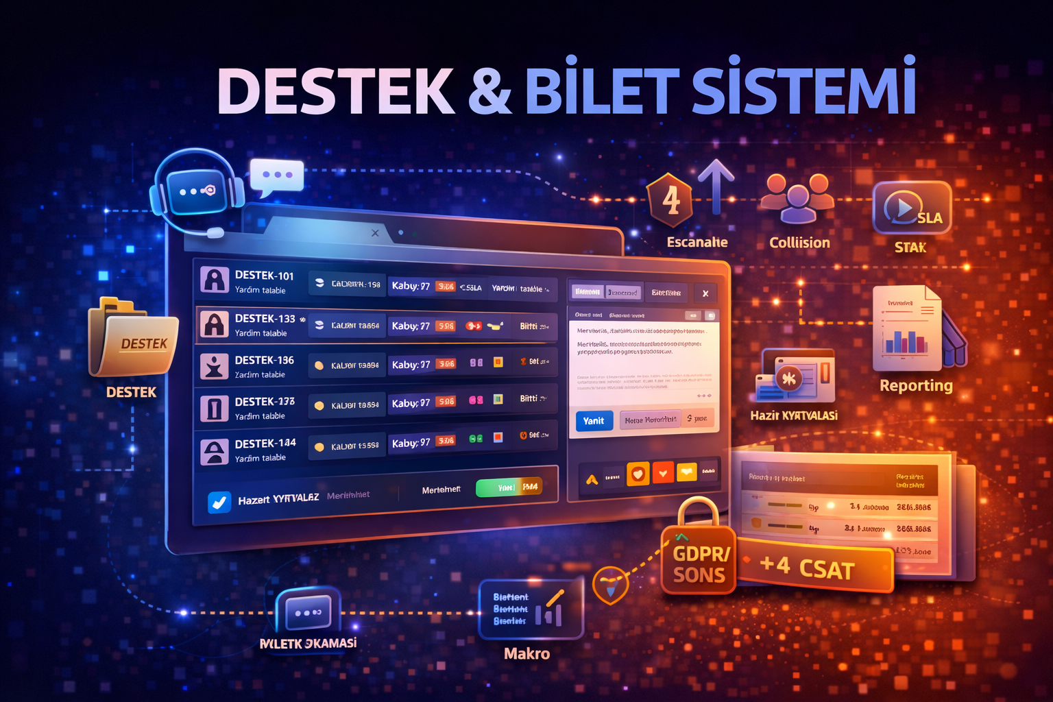 Destek & Bilet Sistemi