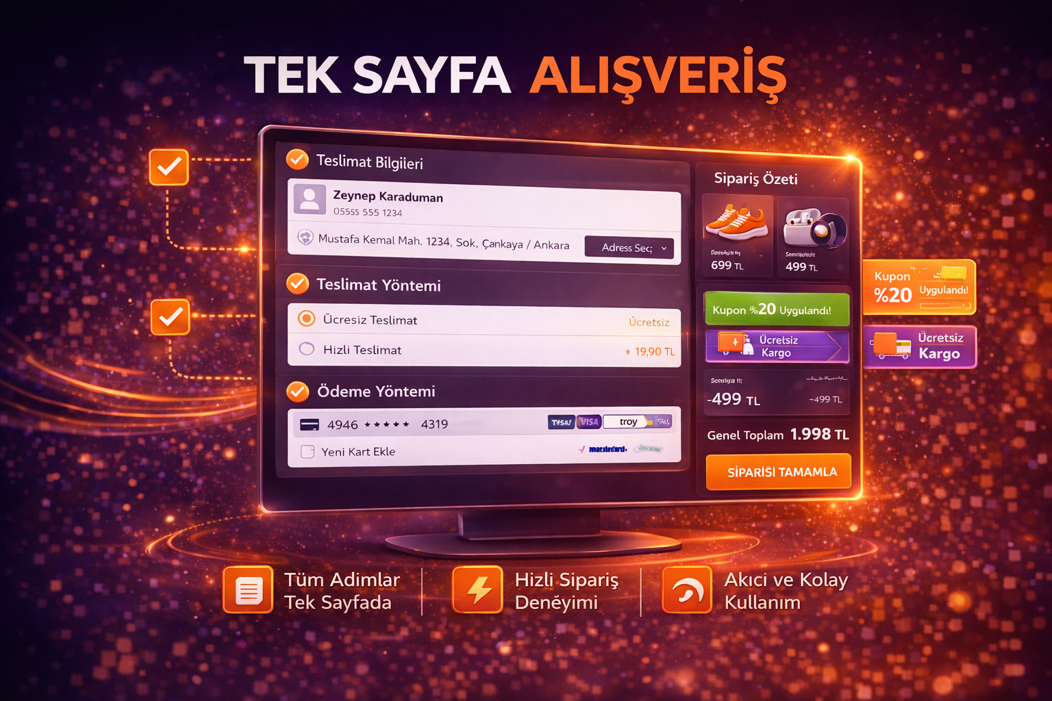 Tek Sayfa Alışveriş